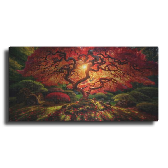 Luxe Metal Art 'Fire Garden' by Rich Monet Metal Wall Art, 24" x 12"