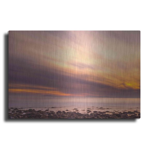 Luxe Metal Art 'Fire in the Sky' by Chris Moyer, Metal Wall Art, 36"x24"