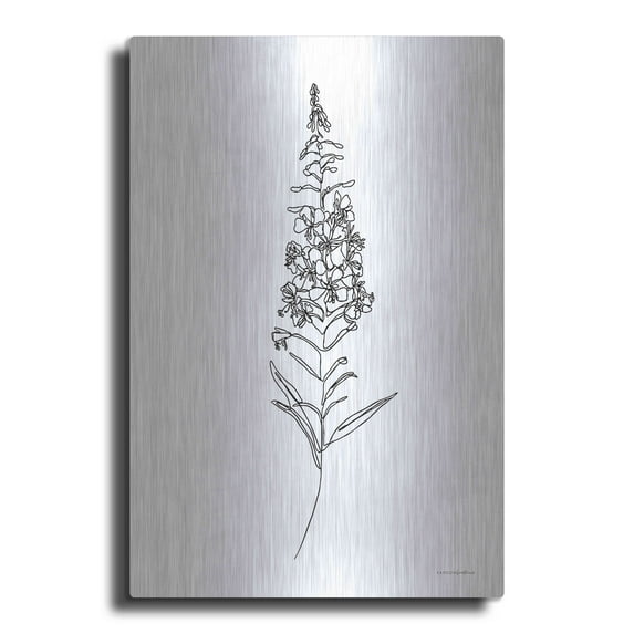 Luxe Metal Art 'Fireweed' by Kamdon Kreations, Metal Wall Art, 24"x36"