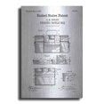 thumbnail image 1 of Luxe Metal Art 'Fishing Tackle Box Blueprint Patent White' Metal Wall Art, 16"x24", 1 of 9