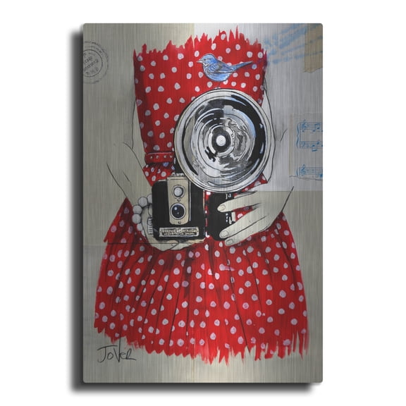 Luxe Metal Art 'Flash' by Loui Jover, Metal Wall Art, 12" x 16"