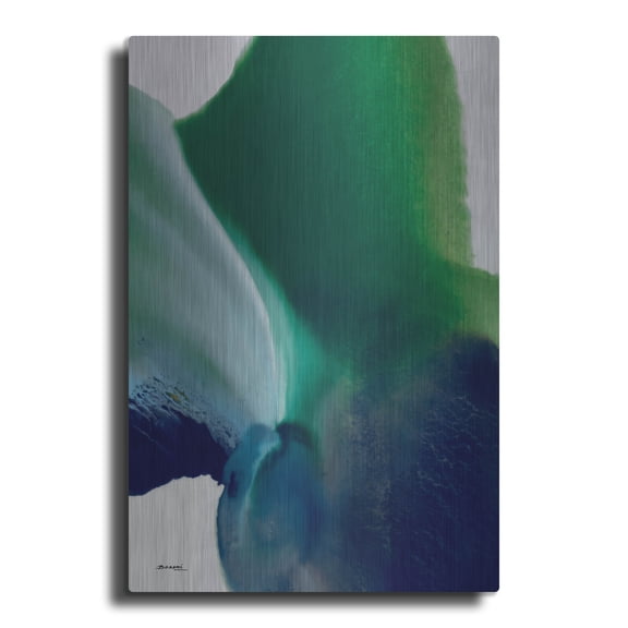 Luxe Metal Art 'Flora 6' by Bassmi Ibrahim, Metal Wall Art, 12"x16"