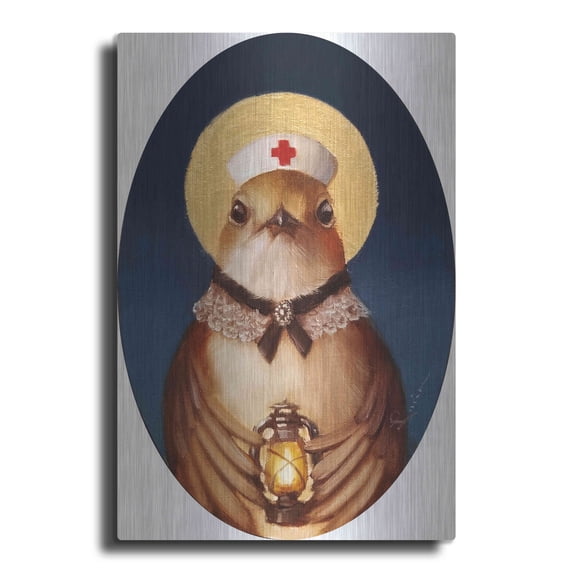 Luxe Metal Art 'Florence Nightingale' by Lucia Heffernan, 24"x36"