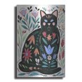 thumbnail image 1 of Luxe Metal Art 'Folksy Feline II' by Annie Warren, Metal Wall Art, 12"x16", 1 of 9