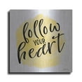 thumbnail image 1 of Luxe Metal Art 'Follow Your Heart' by Susie Boyer, Metal Wall Art, 12"x12", 1 of 4