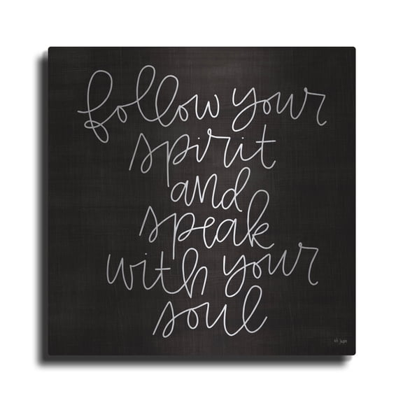 Luxe Metal Art 'Follow Your Spirit' by Jaxn Blvd, Metal Wall Art, 12" x 12"