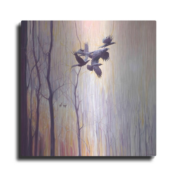 Luxe Metal Art 'Forest Dynasties' by Gill Bustamante, Metal Wall Art, 24"x24"
