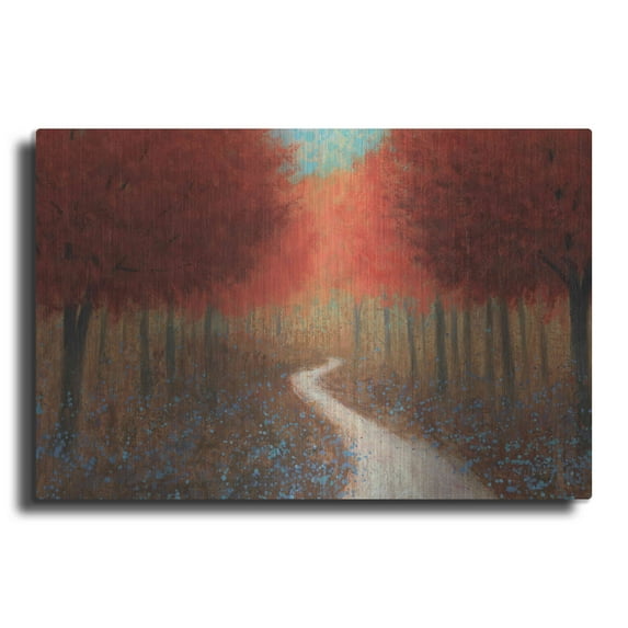 Luxe Metal Art 'Forest Pathway' by James Wiens, Metal Wall Art, 36"x24"