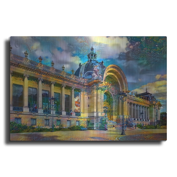 Luxe Metal Art 'France Paris Petite Palais' by Pedro Gavidia Metal Wall Art, 16" x 12"