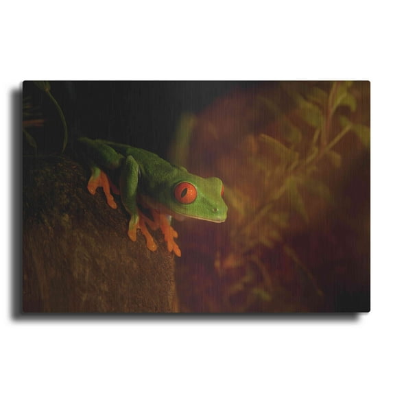 Luxe Metal Art 'Froggy' by Epic Portfolio Metal Wall Art, 24"x16"