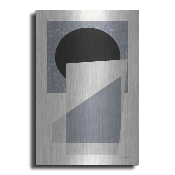 Luxe Metal Art 'Full Moon I' by Mike Schick, Metal Wall Art, 12"x16"