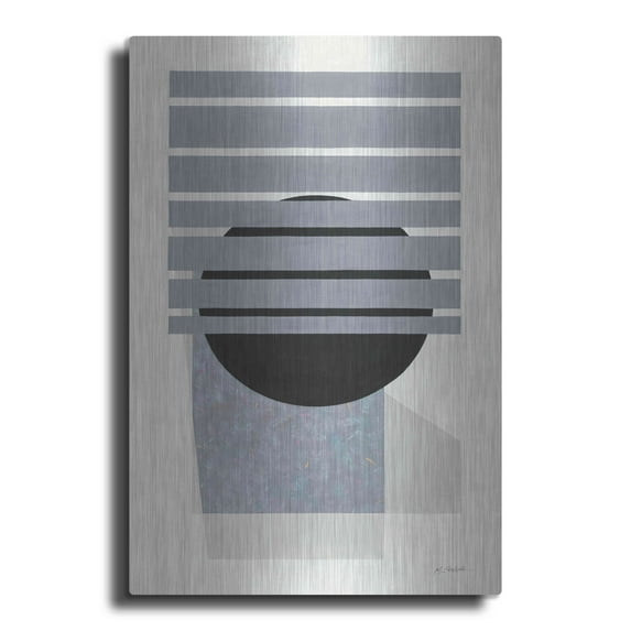 Luxe Metal Art 'Full Moon II' by Mike Schick, Metal Wall Art, 12"x16"