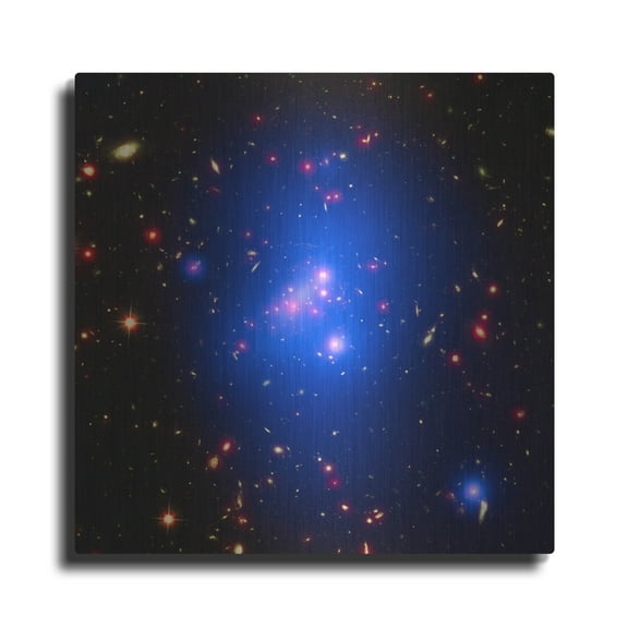 Luxe Metal Art 'Galaxy Cluster IDCS J1426,' Metal Wall Art, 12" x 12"