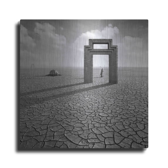 Luxe Metal Art 'Gatekeeper' by Dariusz Klimczak, Metal Wall Art, 12"x12"