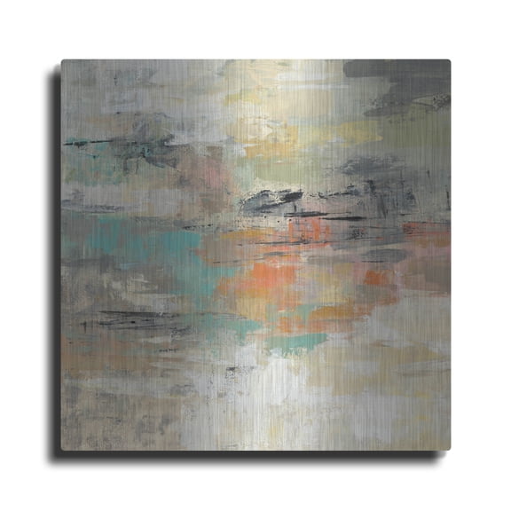 Luxe Metal Art 'Gentle Gaze' by Silvia Vassileva, Metal Wall Art, 24" x 24"