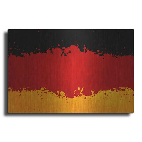 Luxe Metal Art 'Germany' Metal Wall Art, 36"x24"