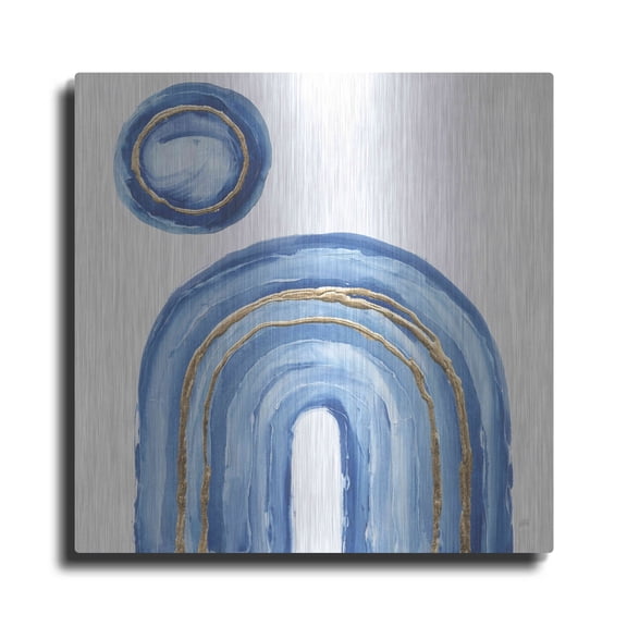 Luxe Metal Art 'Gilded Rainbow III' by Chris Paschke, Metal Wall Art, 12"x12"