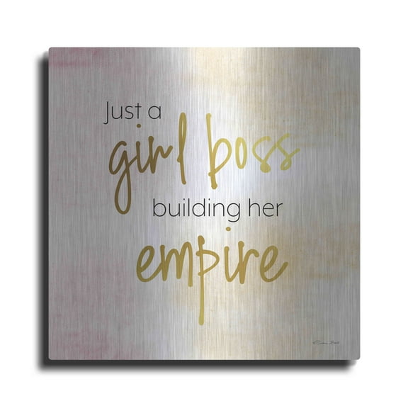 Luxe Metal Art 'Girl Boss' by Susan Ball, Metal Wall Art, 36"x36"