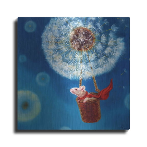 Luxe Metal Art 'Gone With The Wind' by Lucia Heffernan, 12"x12"