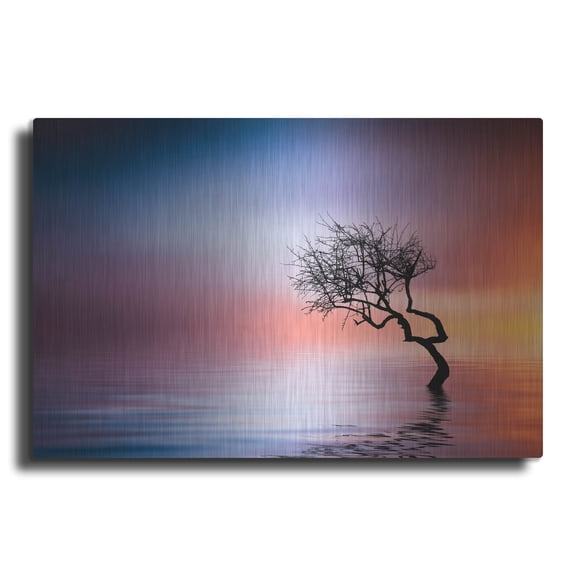 Luxe Metal Art 'Growing Reflections', Metal Wall Art, 16"x12"
