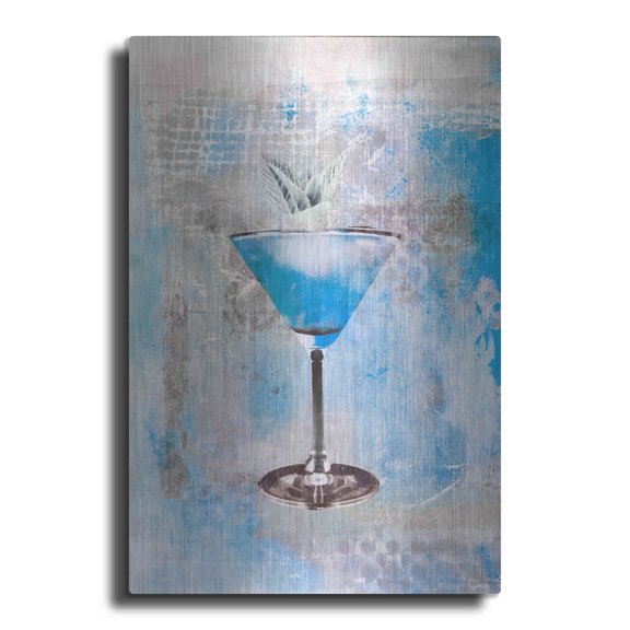 Luxe Metal Art 'Happy Sundowner' by Andrea Haase, Metal Wall At, 12"x16"