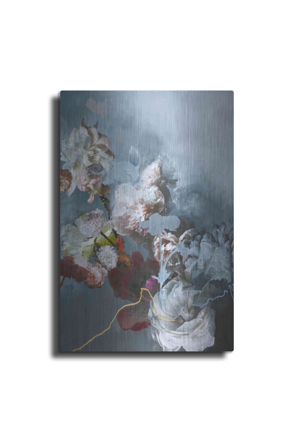 'Haute Couture Blue' by Design Fabrikken, Metal Wall Art, 12"x16"