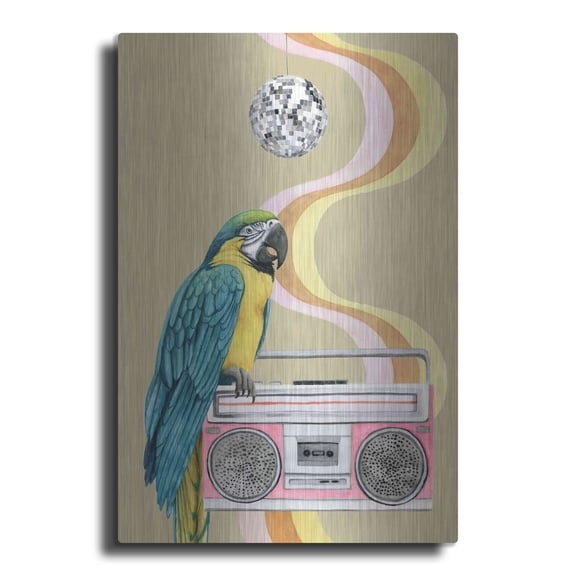 Luxe Metal Art 'High Rollers Collection B' by Grace Popp, Metal Wall Art, 12"x16"