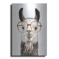 thumbnail image 1 of Luxe Metal Art 'Hip Llama III' by Victoria Borges, Metal Wall Art, 16" x 24", 1 of 9