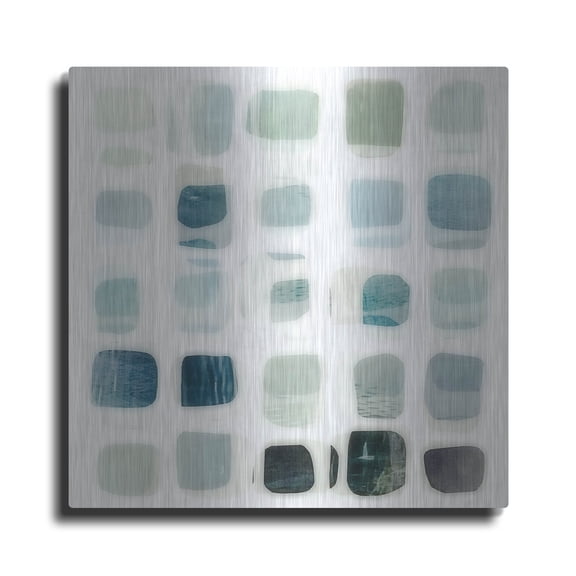 Luxe Metal Art 'Hip Squares No. 2' by Lisa Zinna Metal Wall Art, 12" x 12"