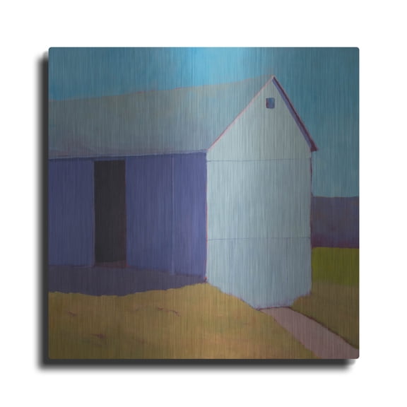 Luxe Metal Art 'Homestead Barn 2'  by Carol Young Metal Wall Art, 12" x 12"