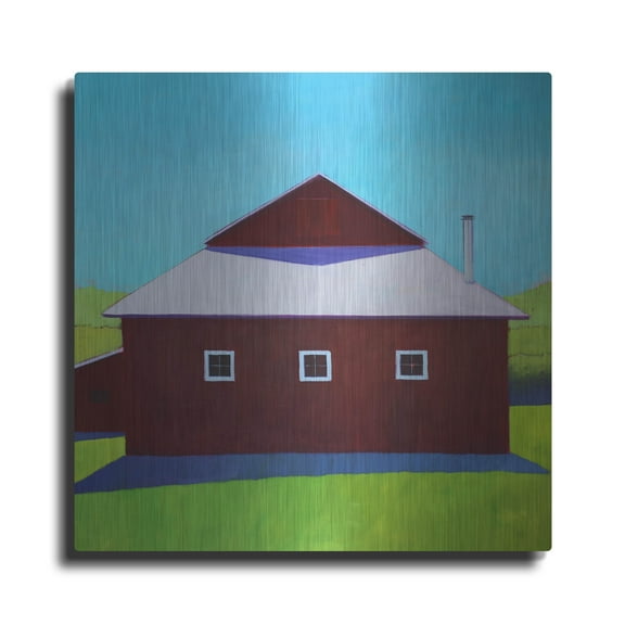 Luxe Metal Art 'Homestead Barn 5'  by Carol Young Metal Wall Art, 24" x 24"