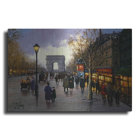 Luxe Metal Art 'I love you Paris' by Anthony Casay, Metal Wall Art, 16"x12"