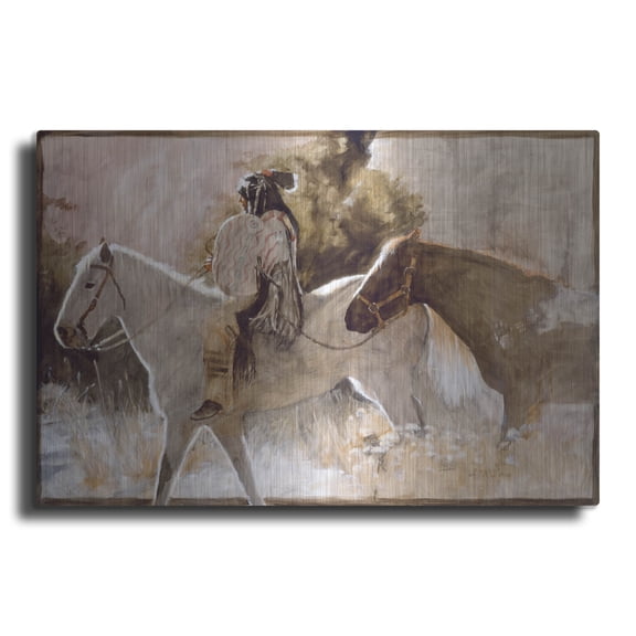 Luxe Metal Art 'In The Lead' by J. E. Knauf, Metal Wall Art, 24"x16"
