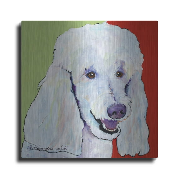 Luxe Metal Art 'Jackson' by Pat Saunders-White Metal Wall Art, 12" x 12"