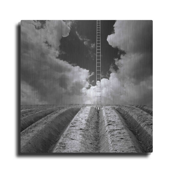 Luxe Metal Art 'Jacob's Ladder' by Dariusz Klimczak, Metal Wall Art, 12"x12"