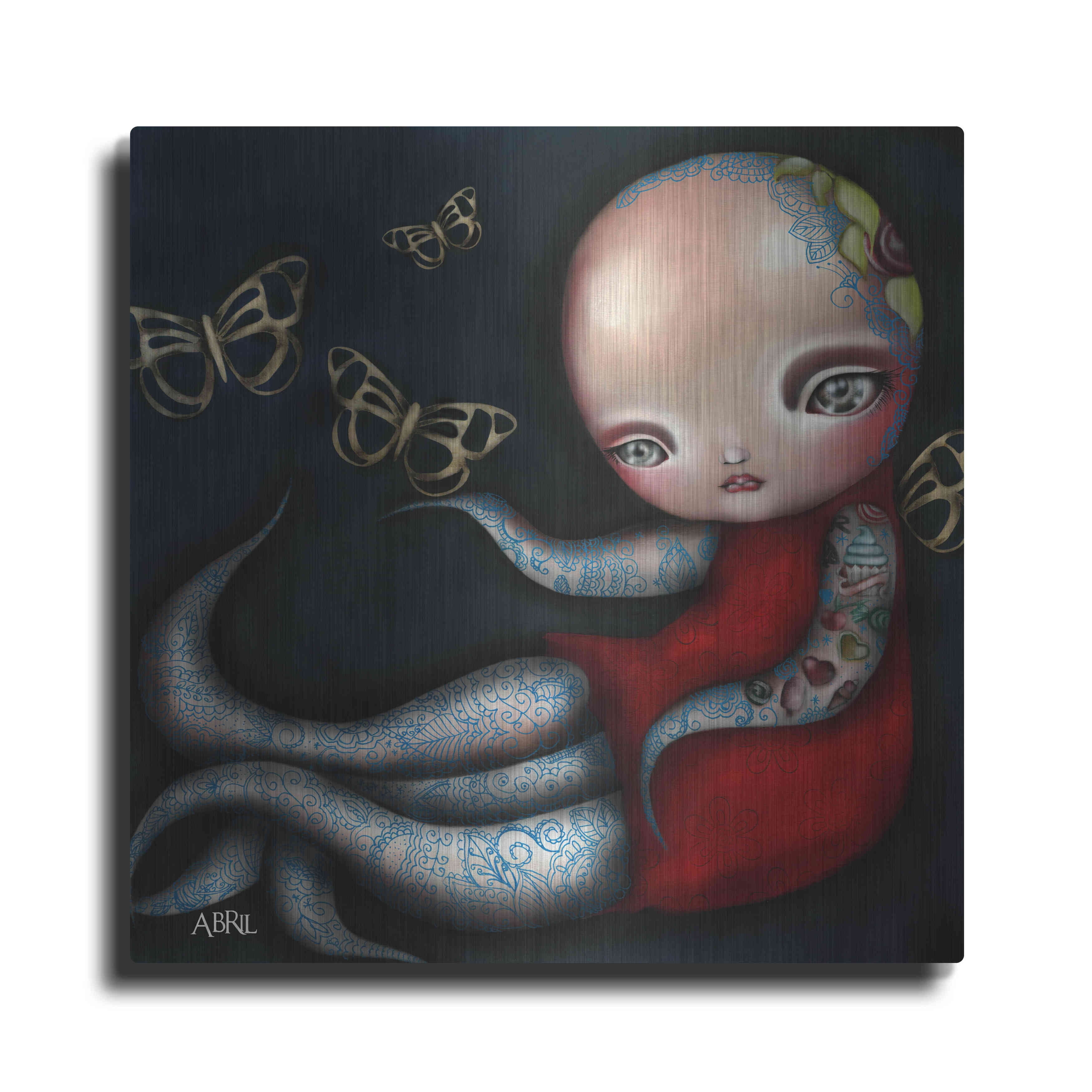 Luxe Metal Art 'Jinxi' by Abril Andrade, Metal Wall Art, 36 Luxe Metal Art 'Jinxi' by Abril Andrade, Metal Wall Art, 36