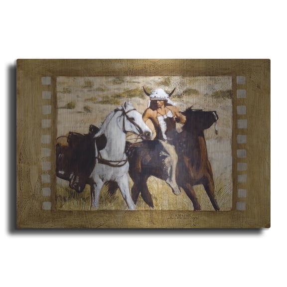 Luxe Metal Art 'Just Alone' by J. E. Knauf, Metal Wall Art, 16"x12"