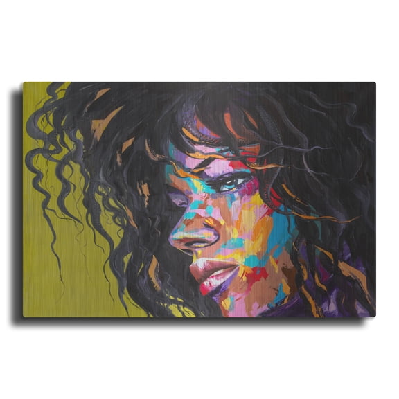 Luxe Metal Art 'Just Dont Anger Me' by Lana Tikhonova Metal Wall Art, 36"x24"