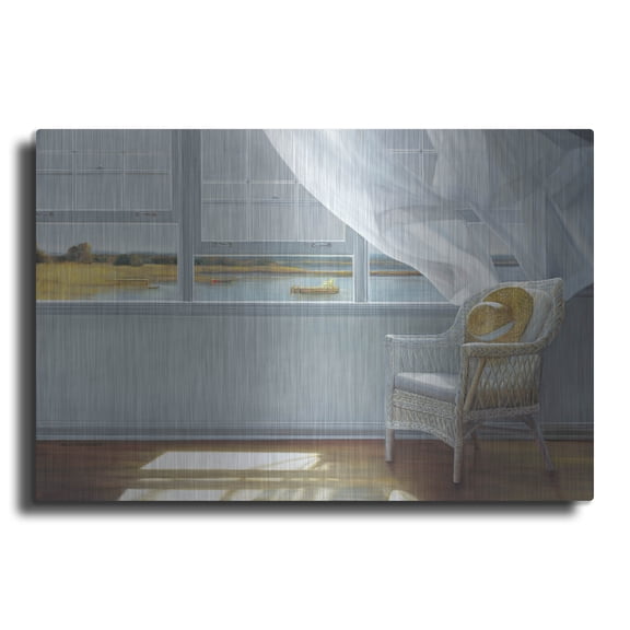 Luxe Metal Art 'Lake Effect' by Karen Hollingsworth, Metal Wall Art, 16" x 12"