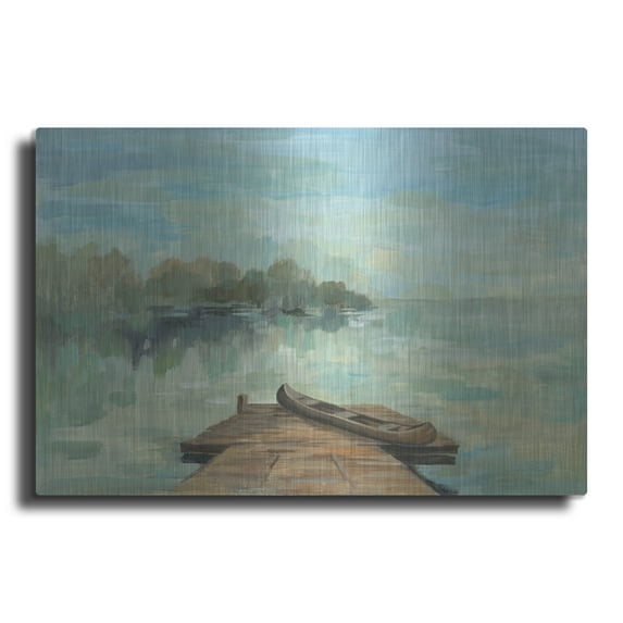 Luxe Metal Art 'Lakeside Retreat II no Wood' by Silvia Vassileva, Metal Wall Art, 16" x 12"