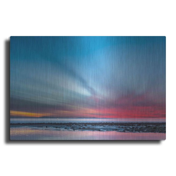 Luxe Metal Art 'Last Light' by Chris Moyer, Metal Wall Art, 24"x16"
