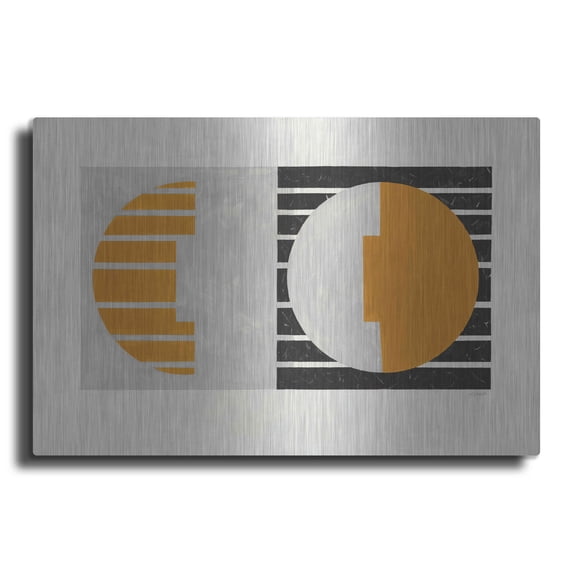 Luxe Metal Art 'Latitude V2' by Mike Schick, Metal Wall Art, 24"x16"