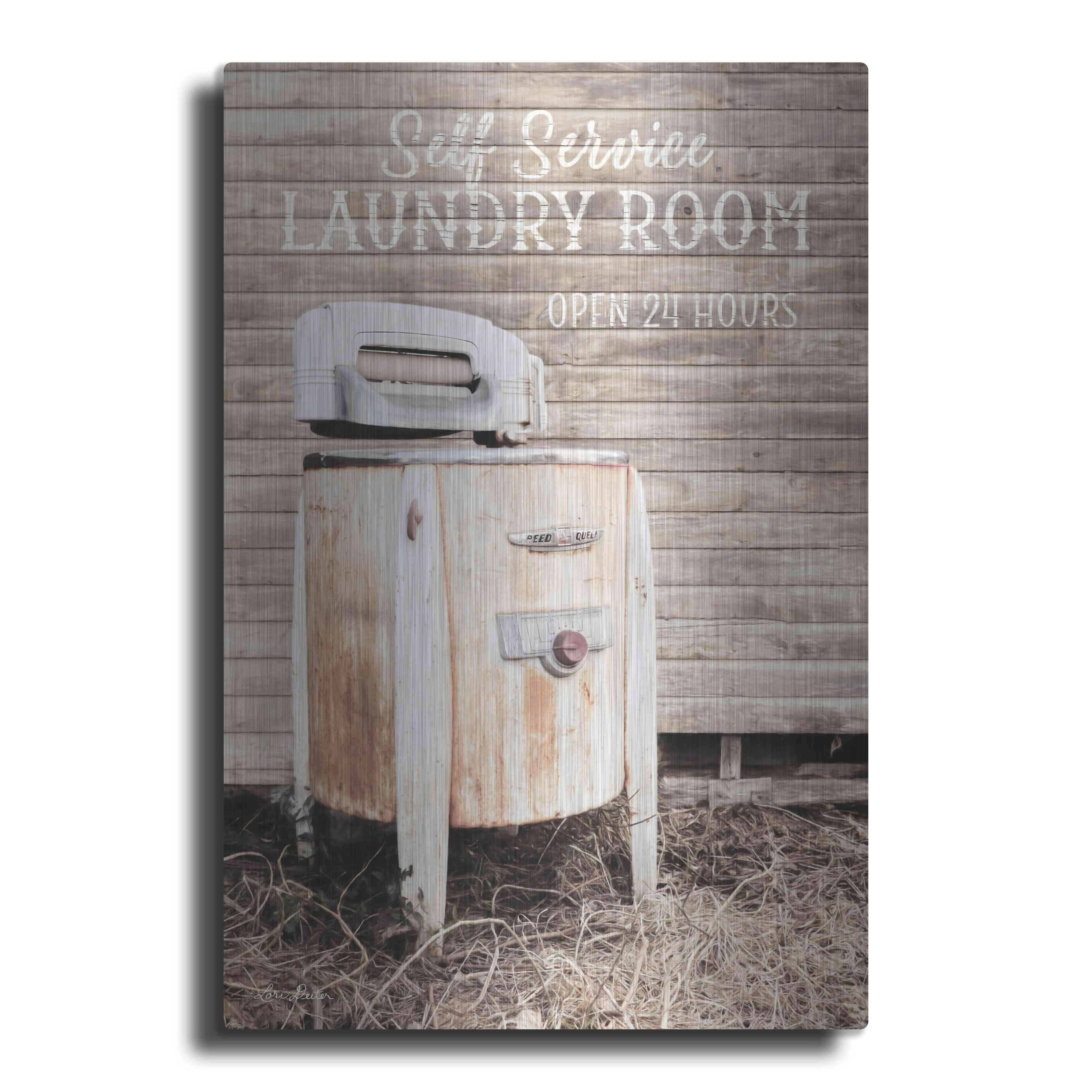 Luxe Metal Art 'Laundry Room' by Lori Deiter, Metal Wall Art, 24"x36 ...