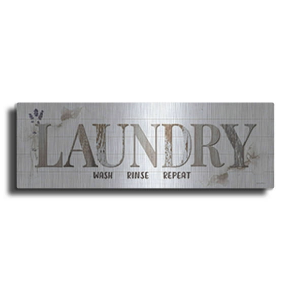 Luxe Metal Art 'Laundry' by Susie Boyer, Metal Wall Art, 48"x16"