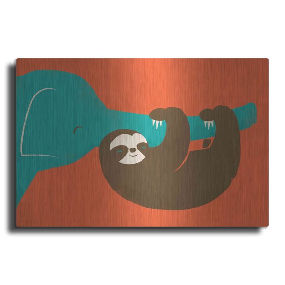 Luxe Metal Art 'Let's Hang' by Jay Fleck, Metal Wall Art, 36"x24"