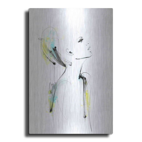 Luxe Metal Art 'Lovisa' by Lotta Larsdotter, Metal Wall Art, 12"x16"