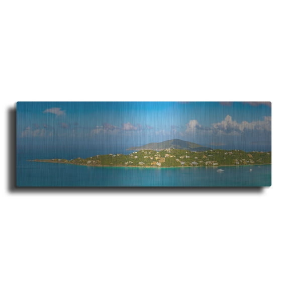 Luxe Metal Art 'Magens Bay St Thomas USVI' by Luxe Metal Portfolio, Metal Wall Art, 36"x12"