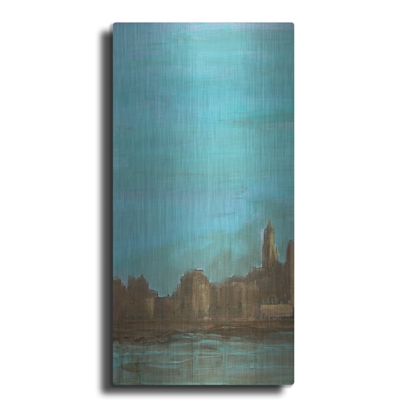 Luxe Metal Art 'Manhattan Triptych 1'  by Alicia Ludwig Metal Wall Art, 24" x 48"