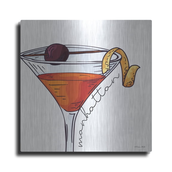Luxe Metal Art 'Manhattan'  by Susan Ball Metal Wall Art, 36" x 36"