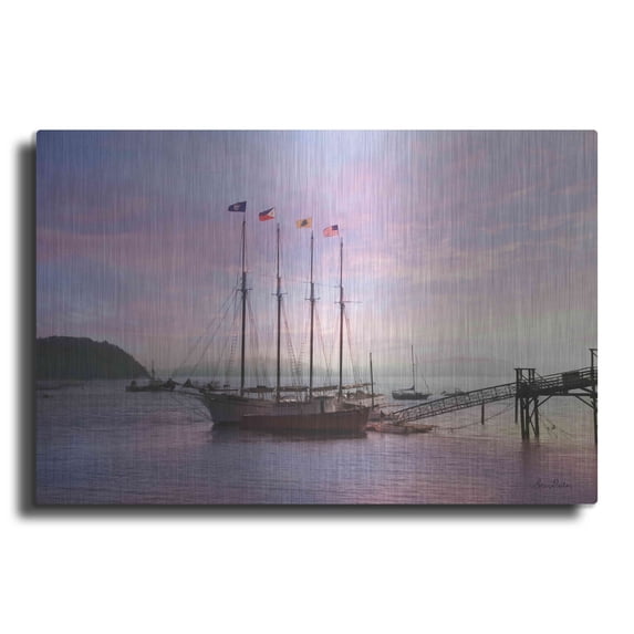 Luxe Metal Art 'Margaret Todd' by Lori Deiter, Metal Wall Art, 36"x24"